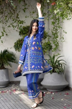 Blue Color Ready to Wear Cord Set - SS09