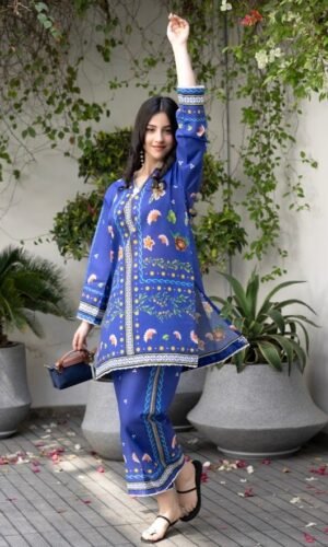 Blue Color Ready to Wear Cord Set - SS09