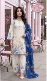 Off White Color Pakistani Lawn Suits - 05