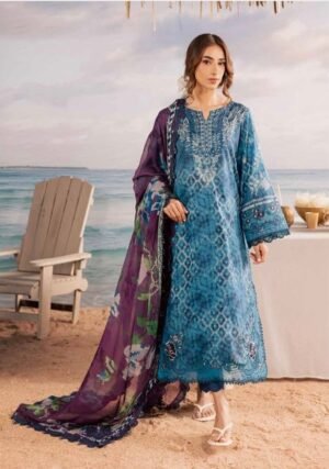 Unstitched Dark Sea Green Color Luxury Salwar Suit - 003