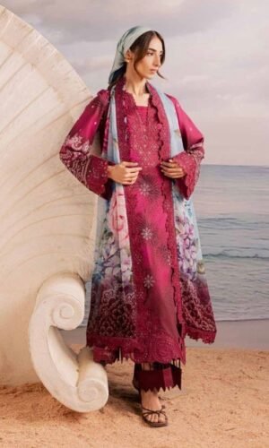 Unstitched Maroon Color Salwar Kameez - 005